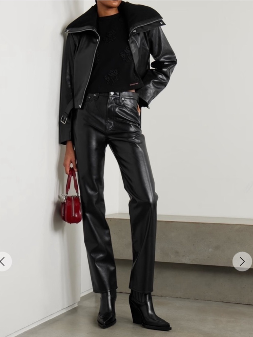 AGOLDE Recycled Leather Fitted 90's Pants